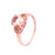 Cushion Cut Morganite and Diamond Ring in Rose Gold