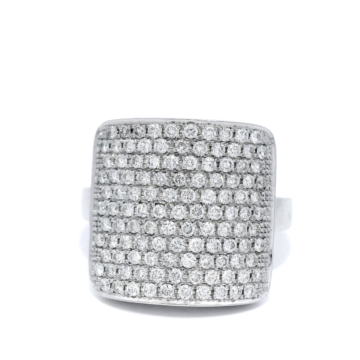 18 Carat White Gold Multi Set Dress Ring