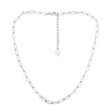 Ellan Stainless Steel Paperclip Chain 40+5cm