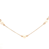 5 Pearl Necklet in Yellow Gold
