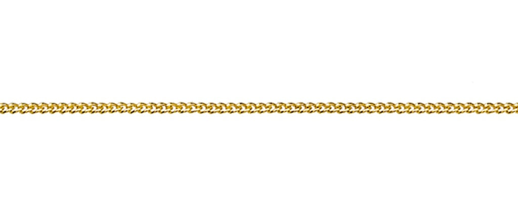 Solid Round Curb Chain in Yellow Gold