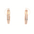 Diamond Set Round Huggie Earrings in Rose Gold