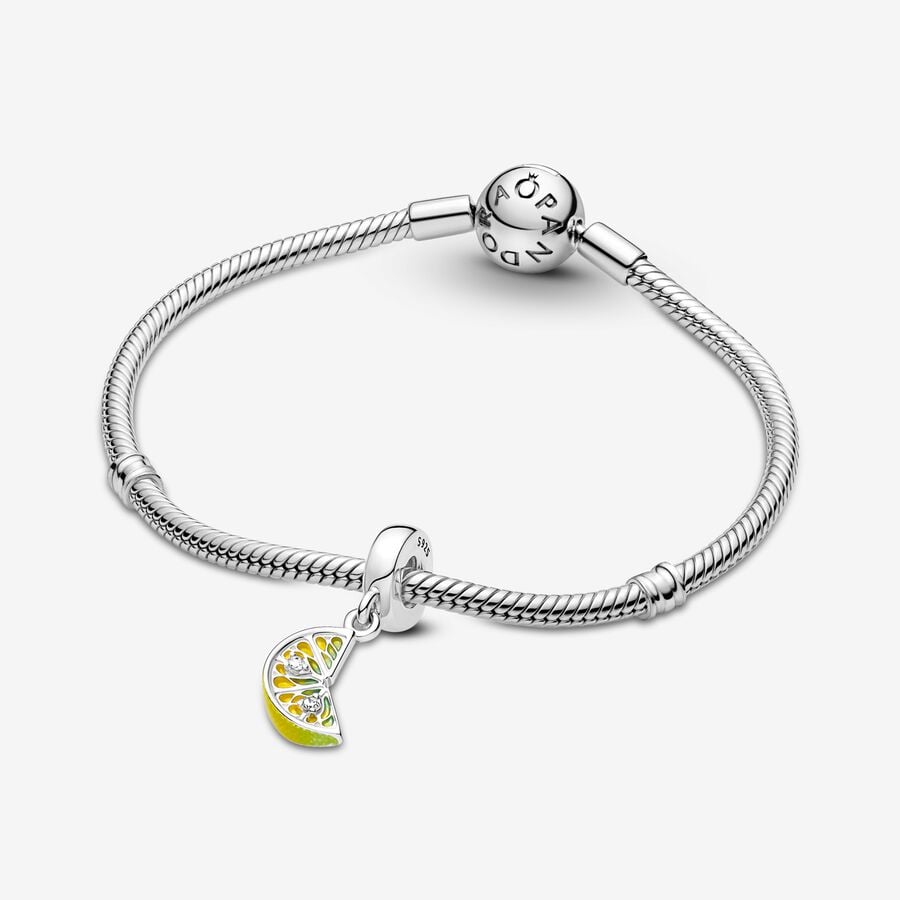 Lemon Slice Sparkling Fruit Dangle Charm