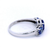 Triple Tanzanite Dress Ring in White Gold