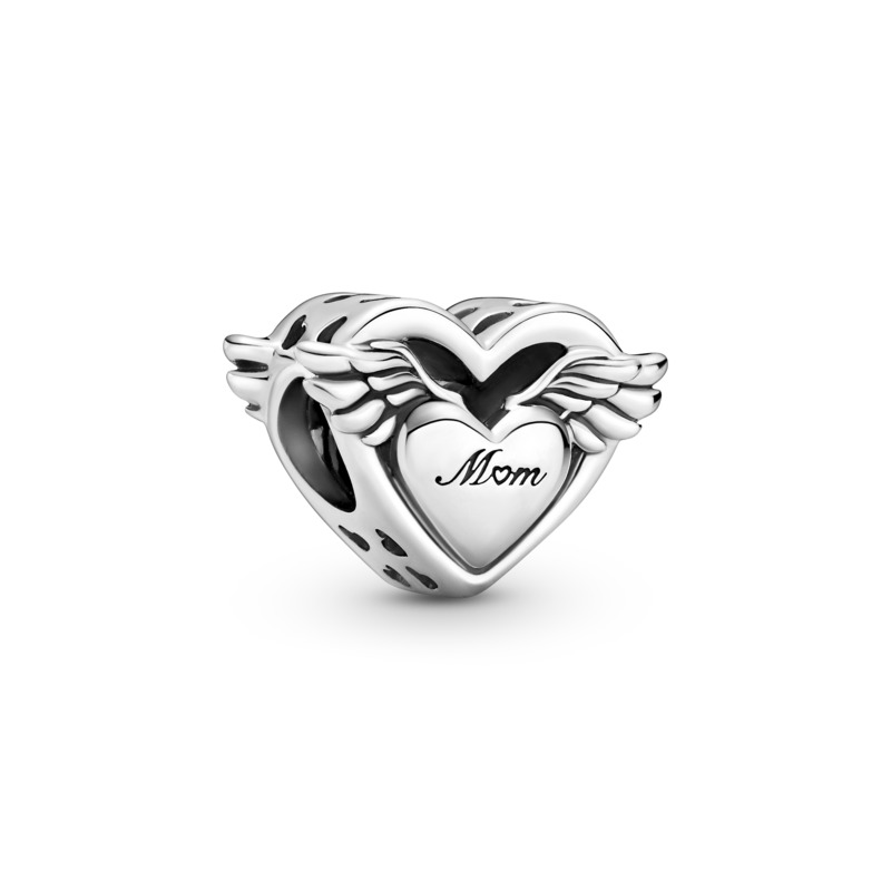Angel Wings & Mum Sterling Silver Charm