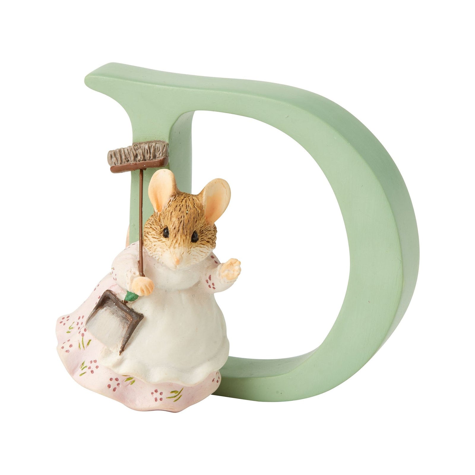 Beatrix Potter D - Hunca Munca Sweeping Decorative Alphabet Letter