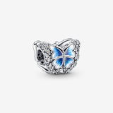 Sparkling Blue Butterfly Charm