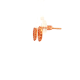 Open Circle Stud in White Gold