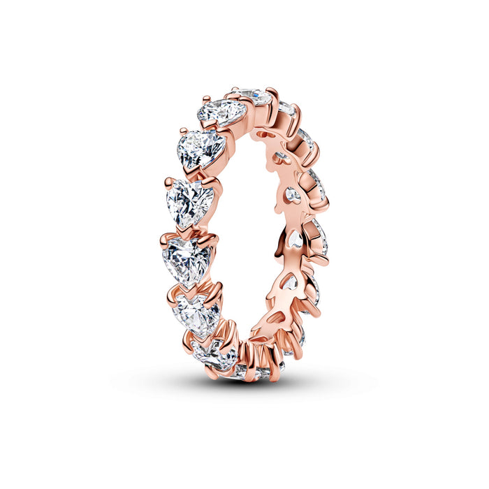 Pandora Band of Clear Hearts Ring