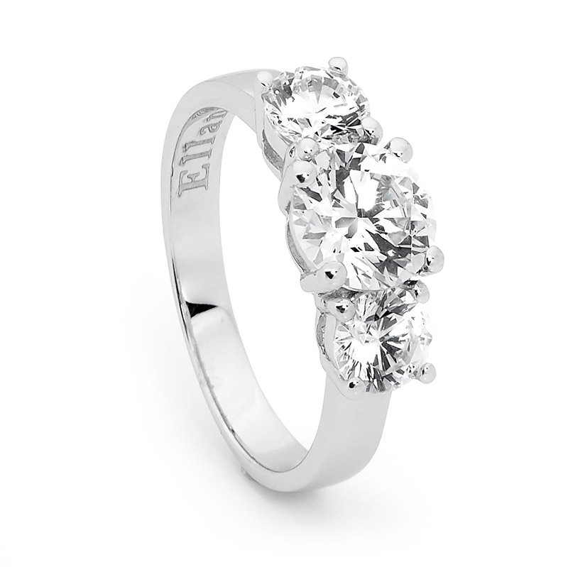 Ellani Trilogy Cubic Zirconia Ring