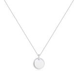 #4A CHIC SIL DISC CZ PENDANT N/L 45+5cm