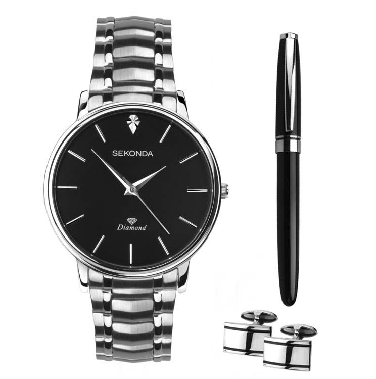 Sekonda Men's Watch, Pen & Cufflinks Set