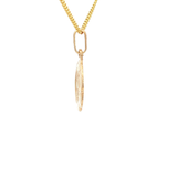St. Christopher Medal Scallop Edge Pendant