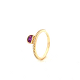 Amethyst and Diamond Dress Ring in Yellow Gold