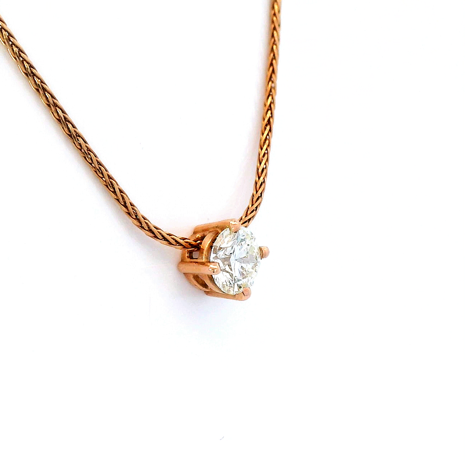 Carat Round Brilliant Cut Slider Diamond Pendant