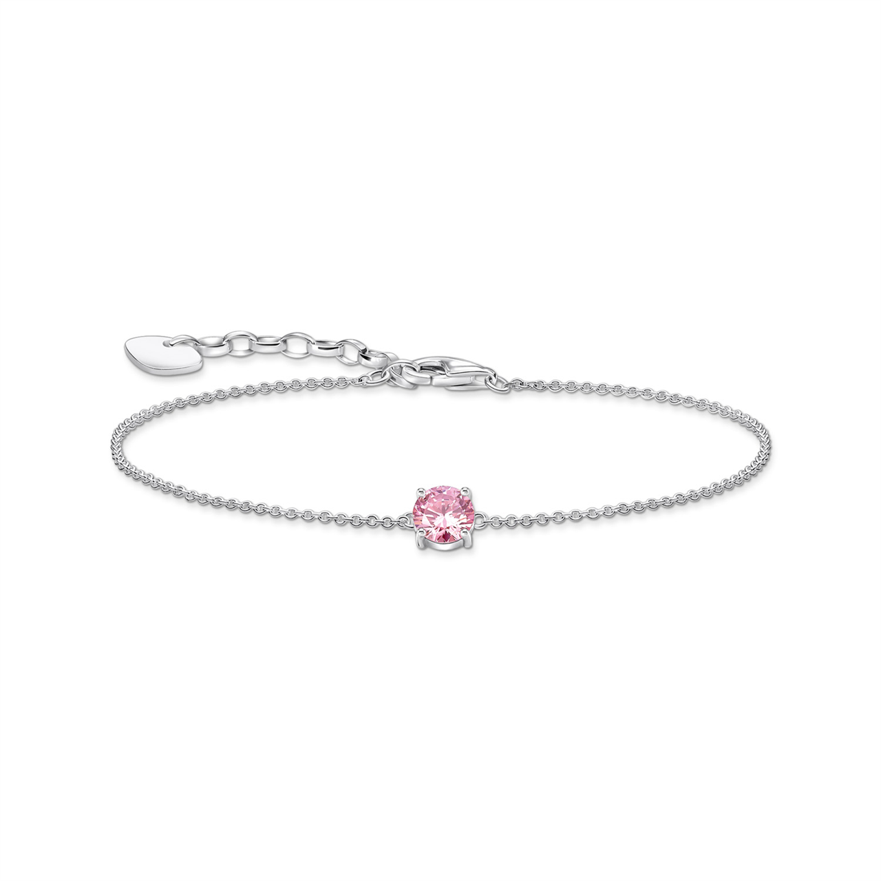 Thomas Sabo Bracelet with Pink Zirconia Pendant