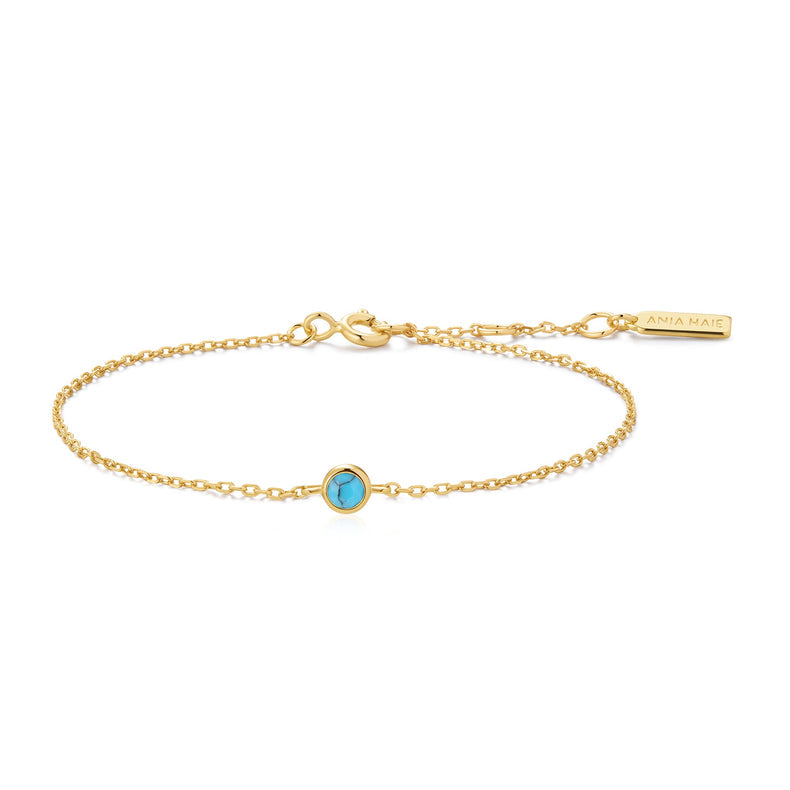 Ania Haie Bezel-Set Lab-Created Turquoise Solitaire Bracelet