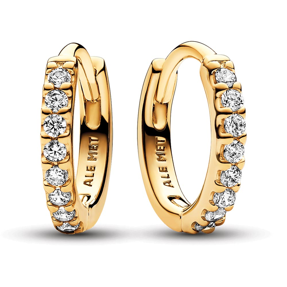 Sparkling Huggie Hoop Earrings