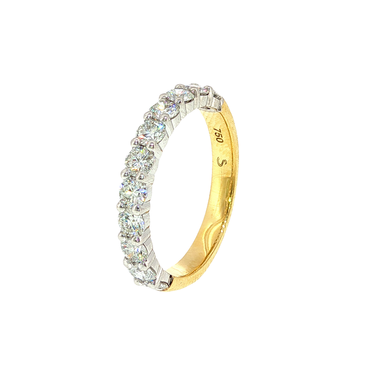 18K Yellow Gold and White Gold Diamond Ring