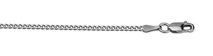 Diamond Cut Curb Link Chain in 9 Carat White Gold. Design: CCD50