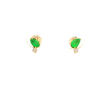 Pear Emerald Earring in Yellow Gold