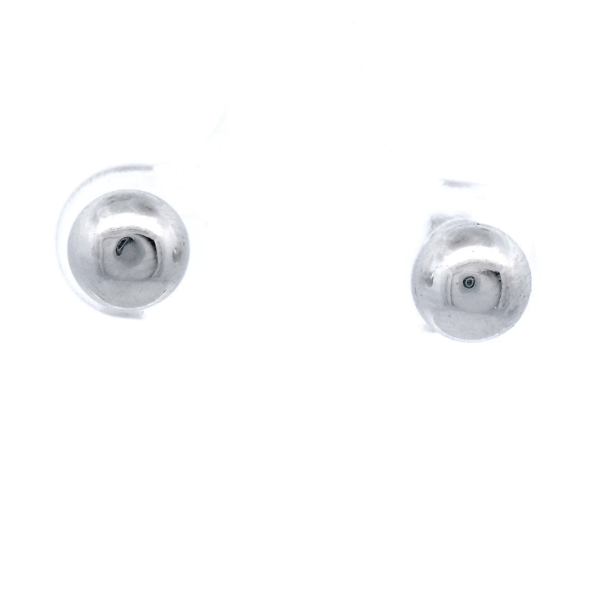 White Gold Ball Stud 6mm Earrings