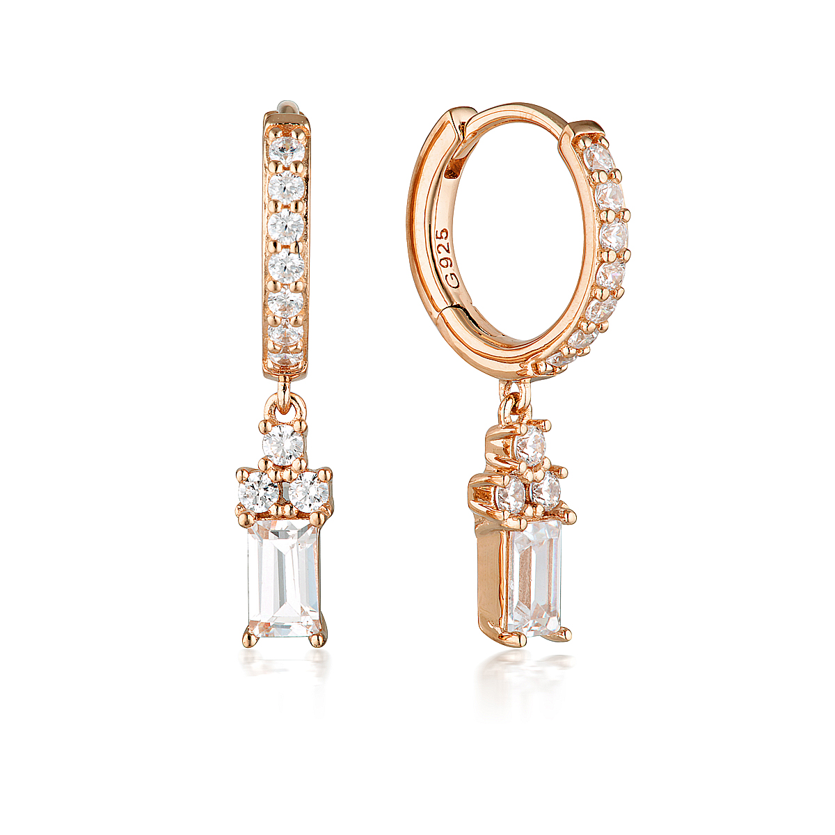 Georgini Kolm Earrings Rose Gold Plated