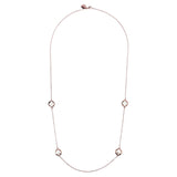 Bronzallure Alba Small Four-Leaf Clover Long Necklace Mother of Pearl