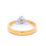 Round Brilliant Cut Diamond Set in 6 Claw Yellow Gold