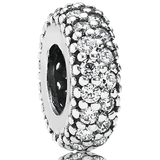 Pave Inspiration Silver Spacer w Pave Set CZ
