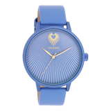 Mineral Blue Oozoo Watch With Mineral Blue Leather Strap