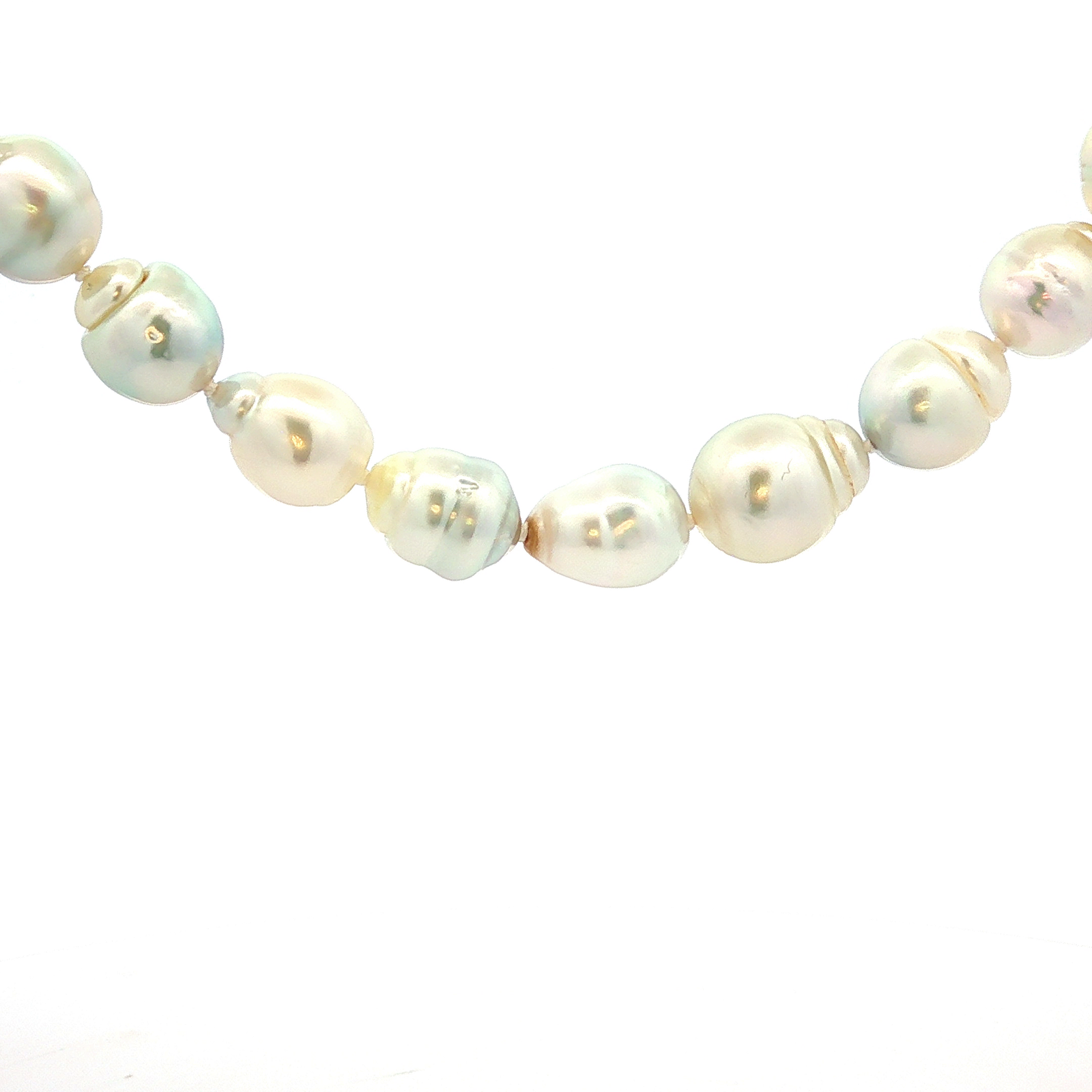 South Sea Baroque Pearl 48cm Strand with 9ct Yellow Gold Ball Clasp