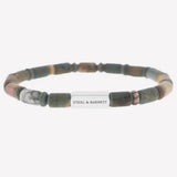 Colourful Cal - Matte Pine -Stone Stretch Bead Bracelet