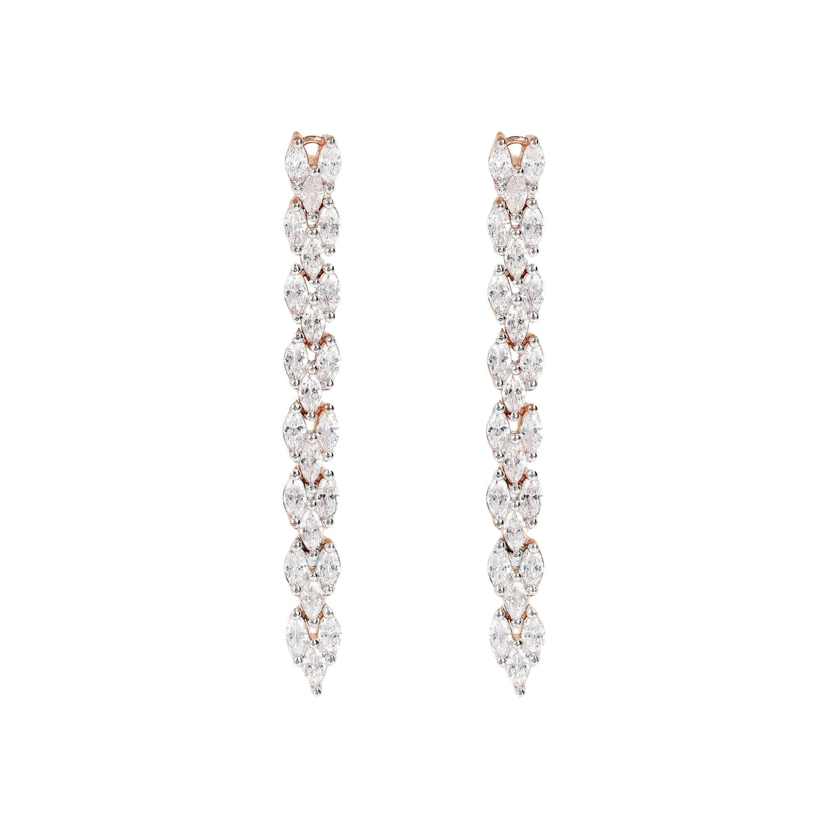Bronzallure Alitissima Cubic Zirconia Long Pendant Earrings
