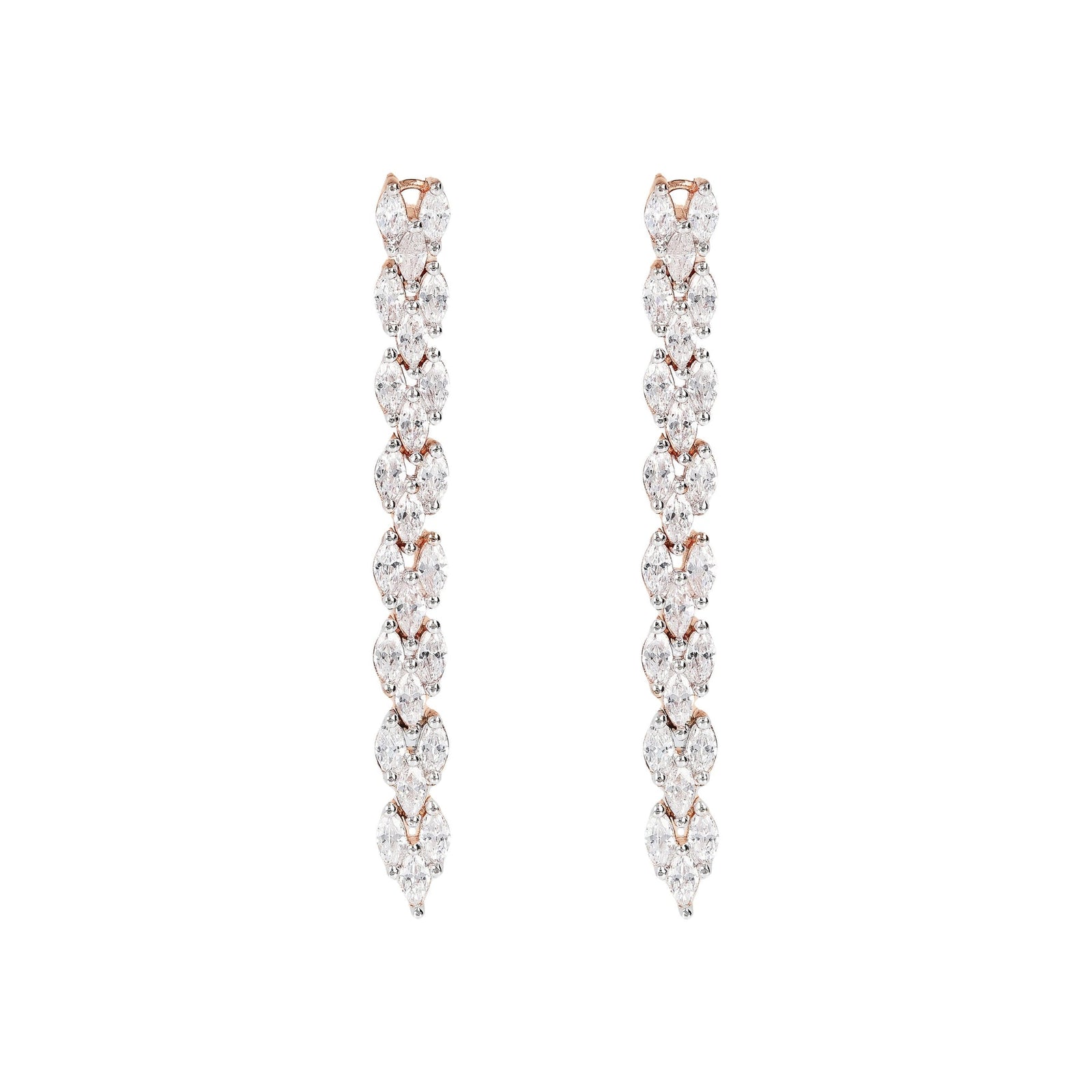 Bronzallure Alitissima Cubic Zirconia Long Pendant Earrings