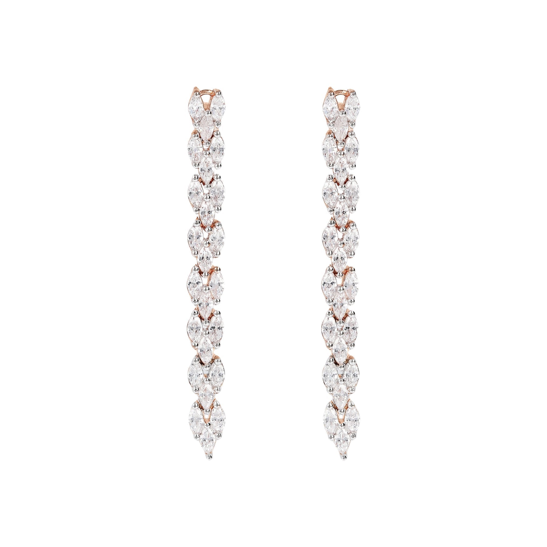 Bronzallure Alitissima Cubic Zirconia Long Pendant Earrings