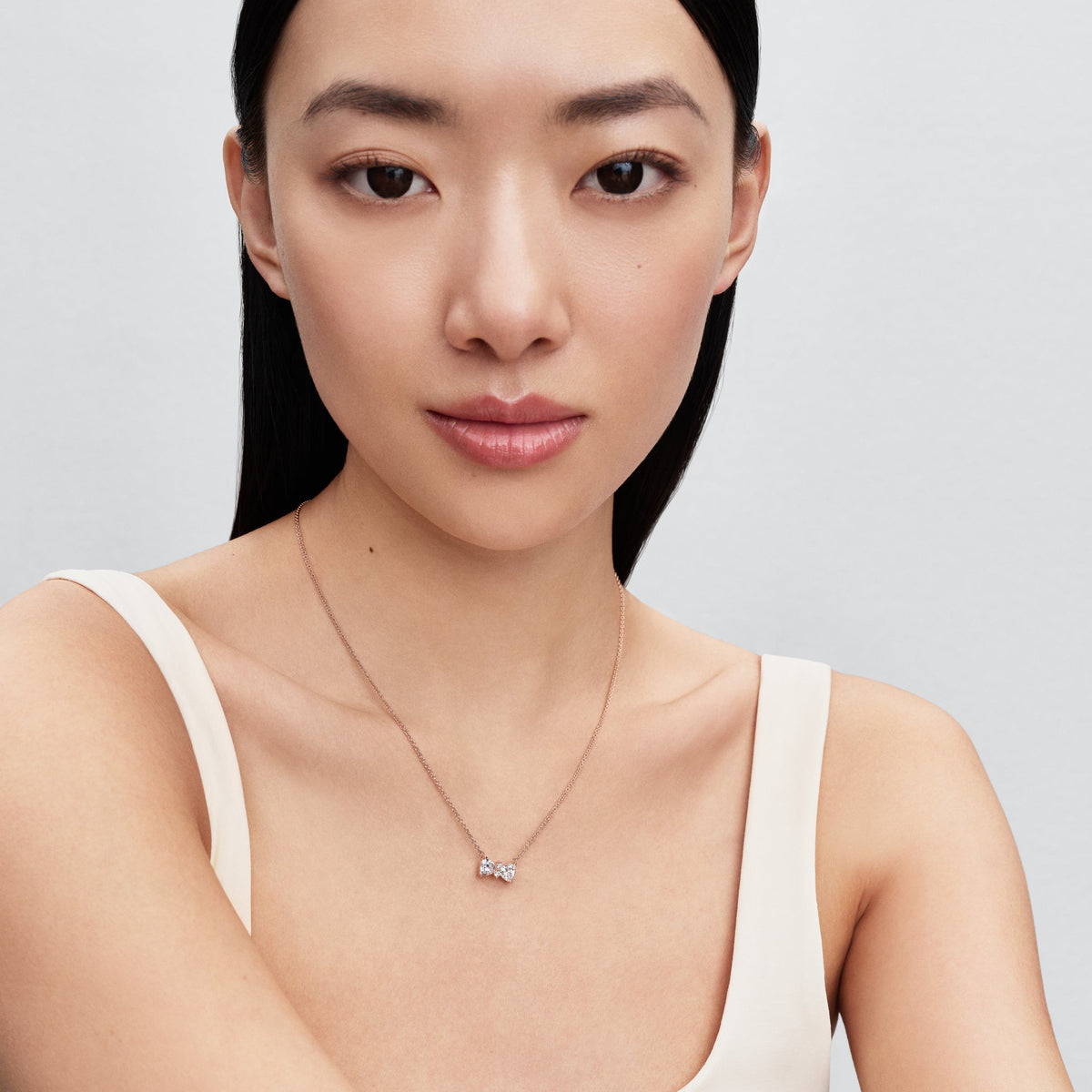 Pandora Sparkling Bow Necklace