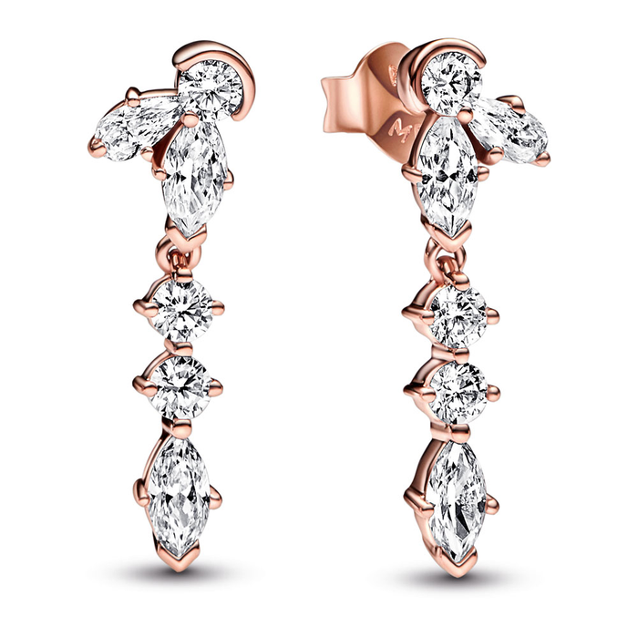 Sparkling Herbarium Cluster Drop Earrings