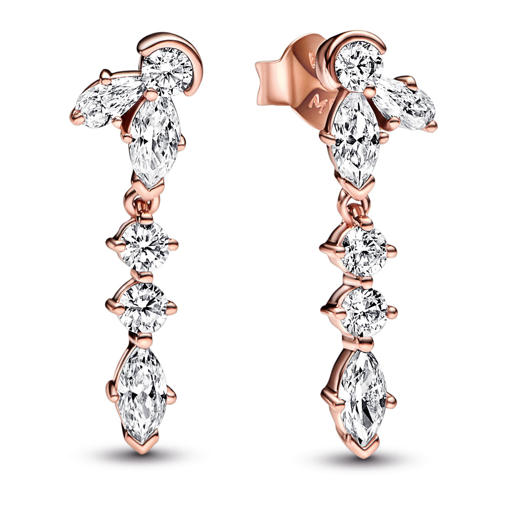 Sparkling Herbarium Cluster Drop Earrings