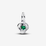 May Crystal Birthstone Eternity Circle Dangle Charm