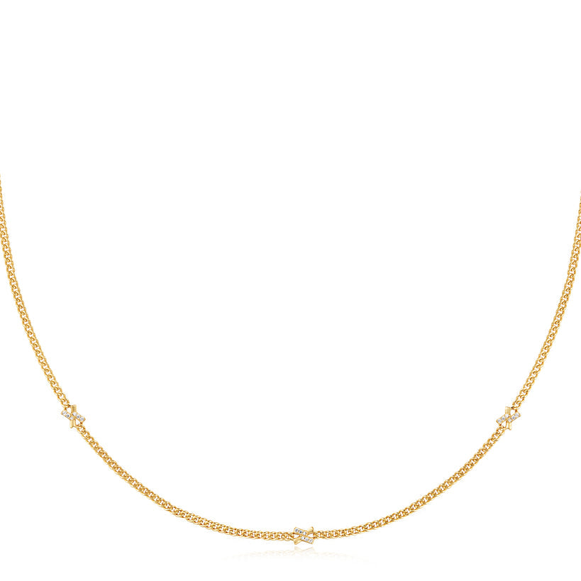 Ania Haie Gold Cross Station Necklace
