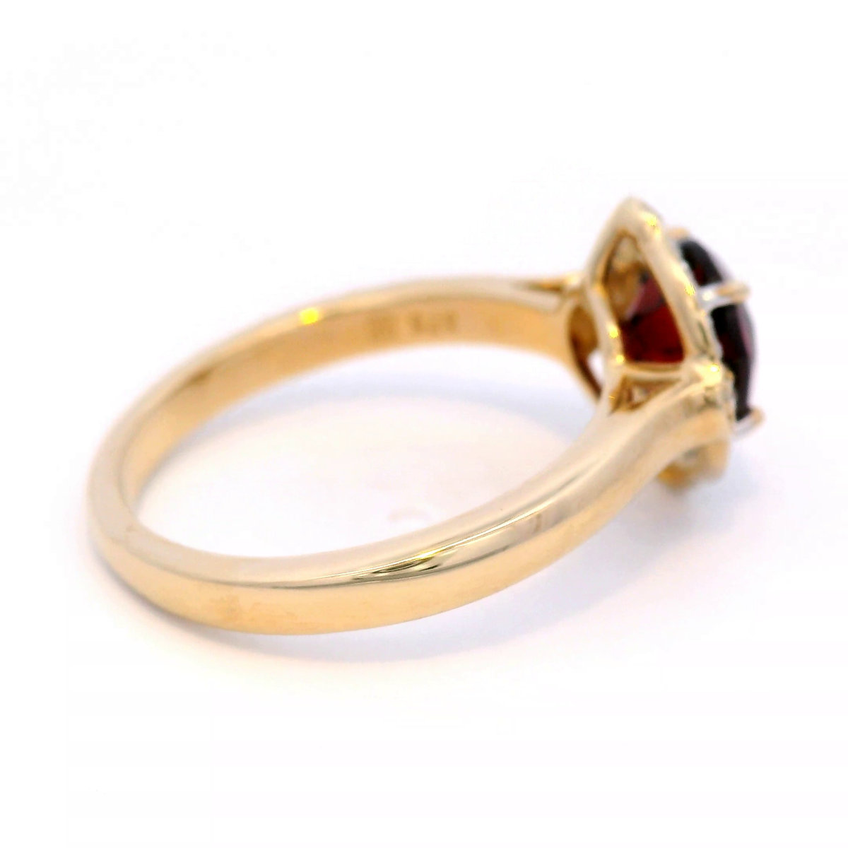 9 Carat Yellow Gold Diamond and Garnet Ring