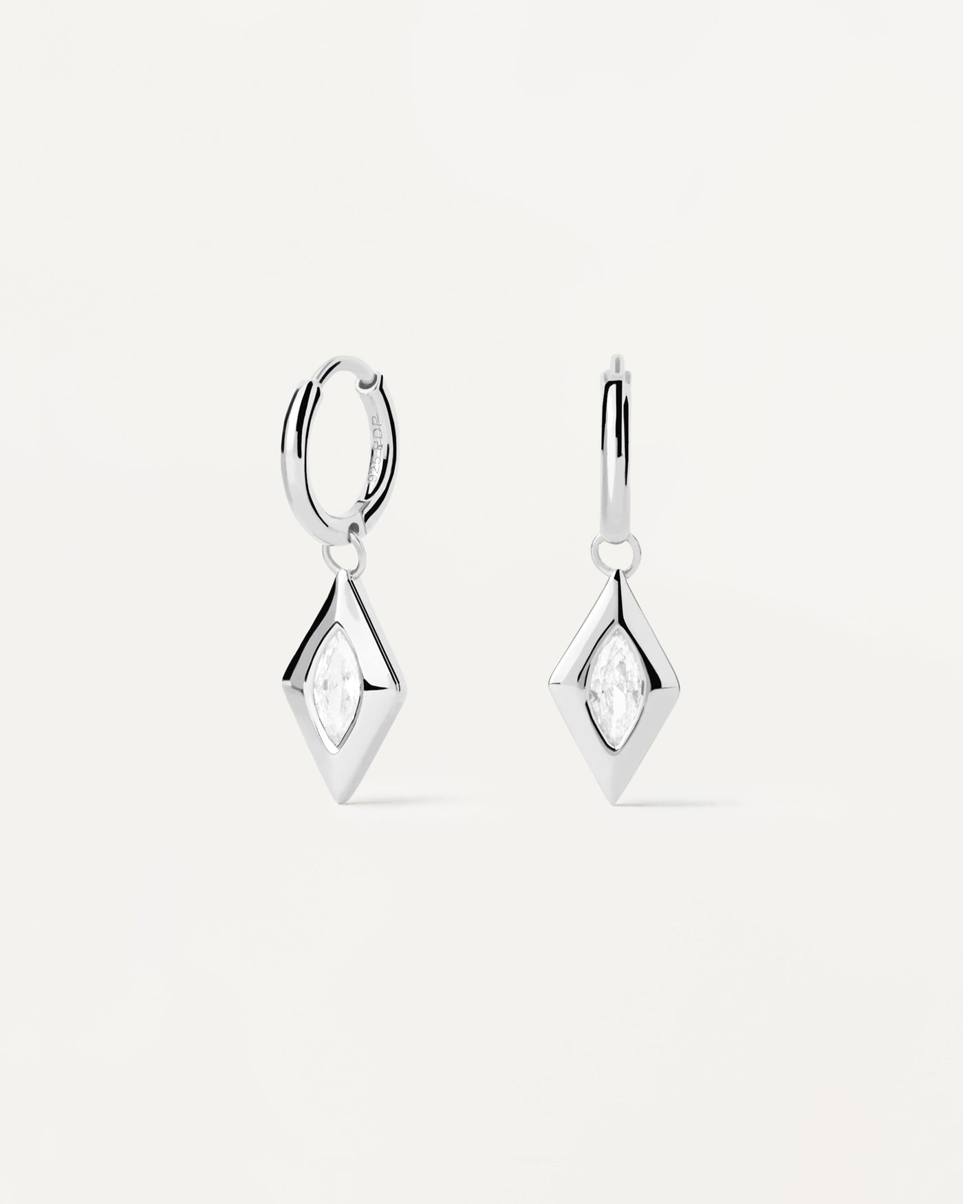 PDPAOLA Kate Silver Hoop Earrings