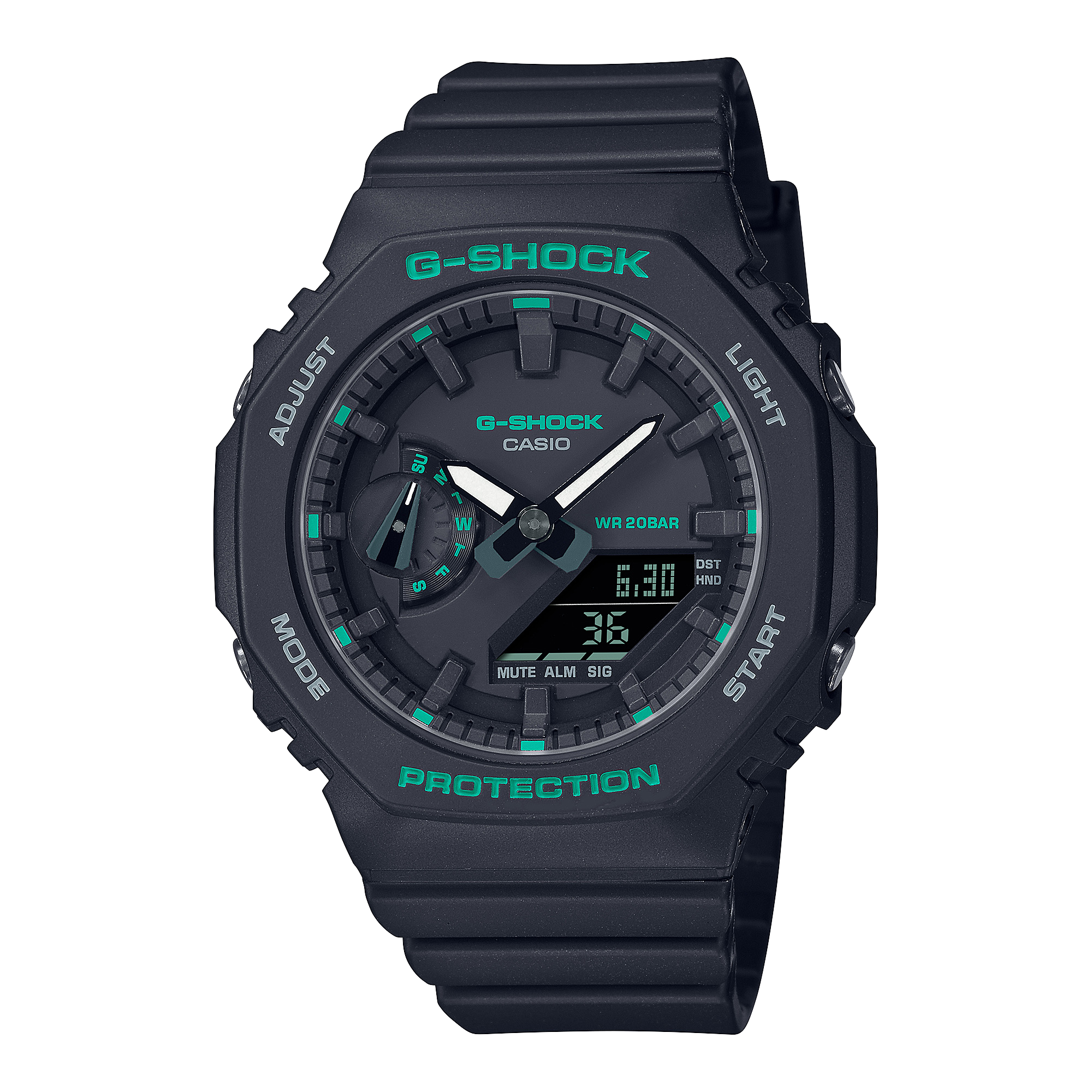 G-Shock Mid Duo Green Accent Watch GMAS2100GA-1A