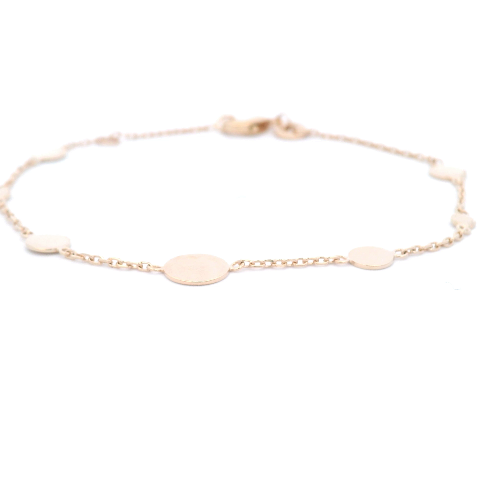Multi Disc Braclet In Yellow Gold