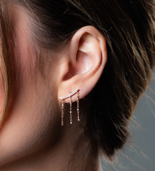 Georgini Red Carpet Billboard Earrings Rose Gold