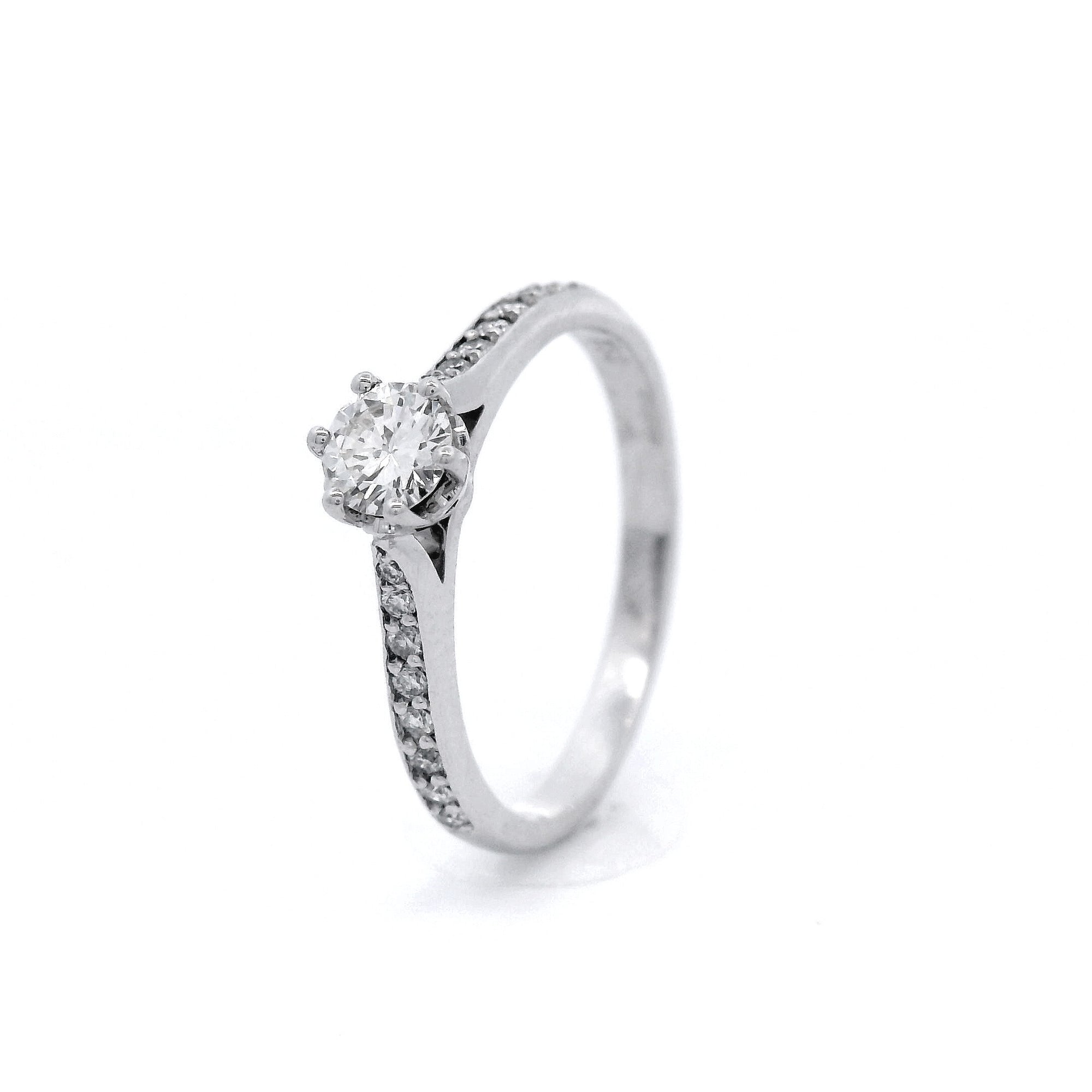 Multi Set Diamond in White Gold Ring