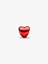 Pandora Little charm Red metallic heart