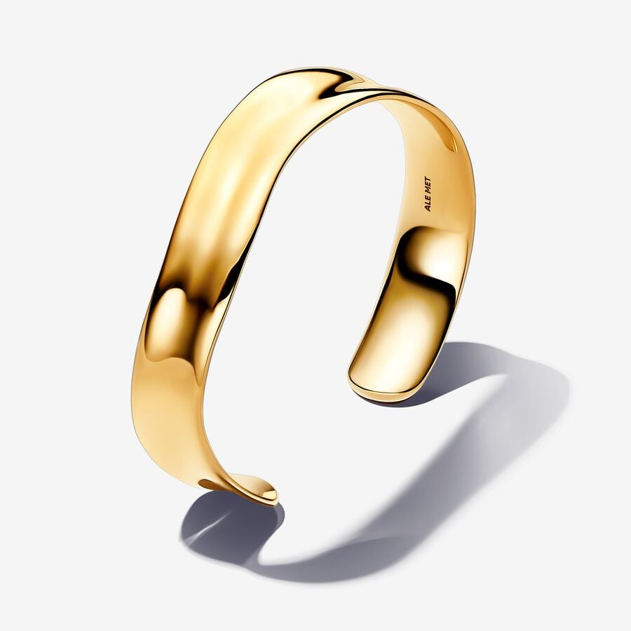 14k Gold-plated open bangle