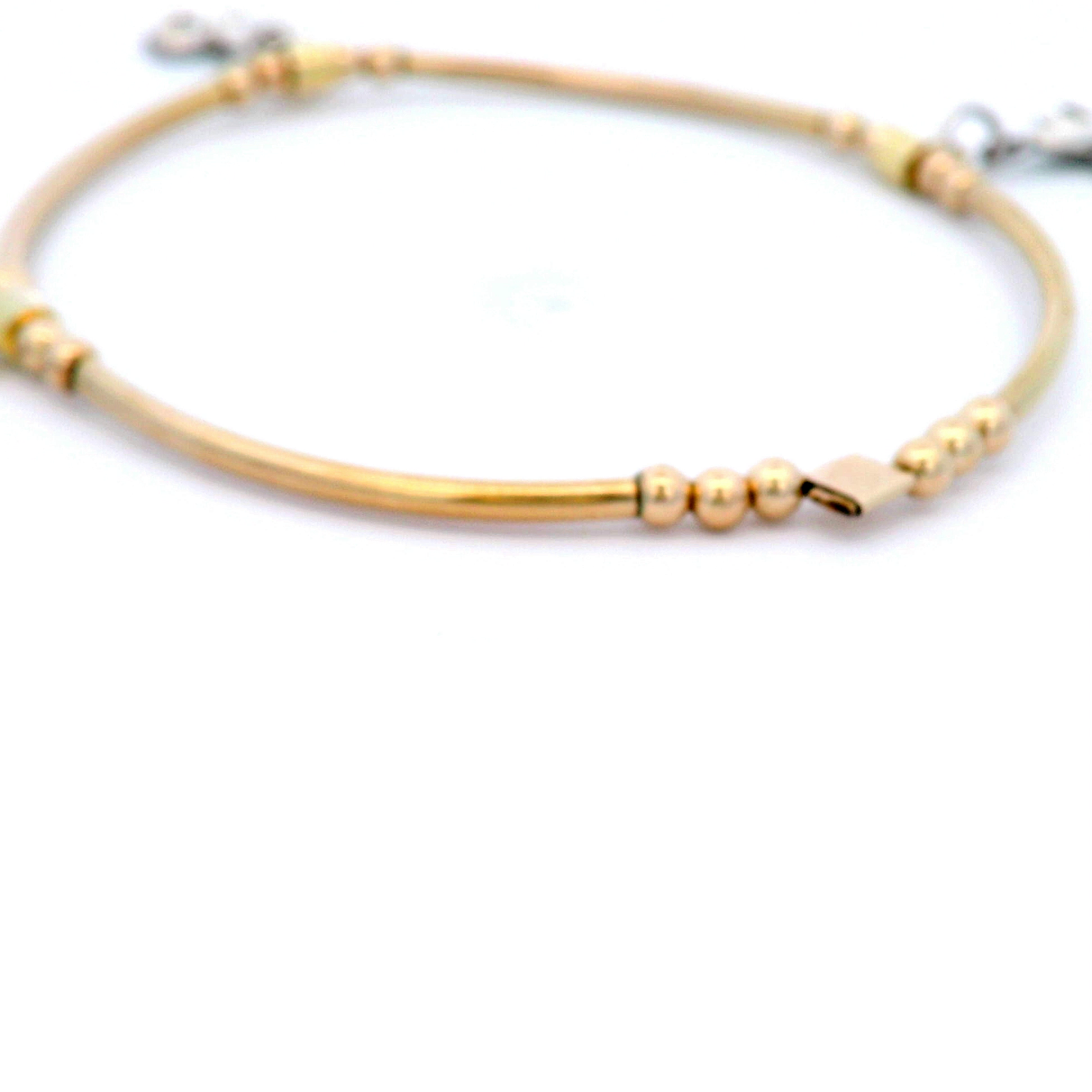 Von Treskow 14ct Gold Filled Tubed Stretchy Strand Bracelet